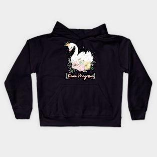 Schwan Kleine Prinzessin Blumen Süß Kids Hoodie